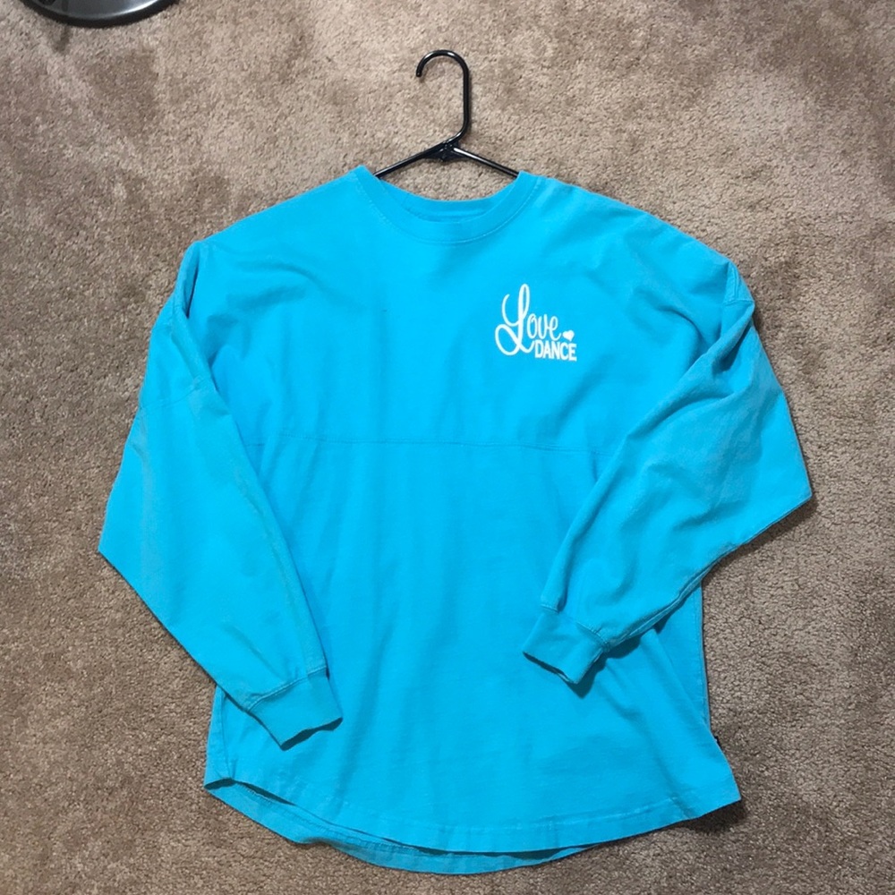 Blue “Love Dance” comfy top